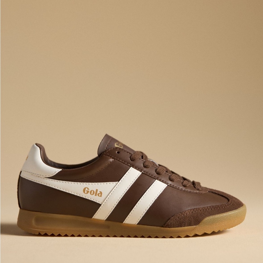 Goal Torpedo Sneakers, women’s size 7, dark brown/off white